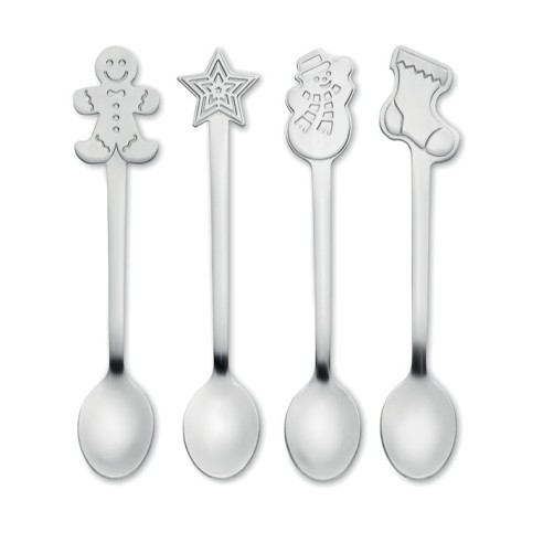 Set of 4 Christmas tea spoon CHIP SET