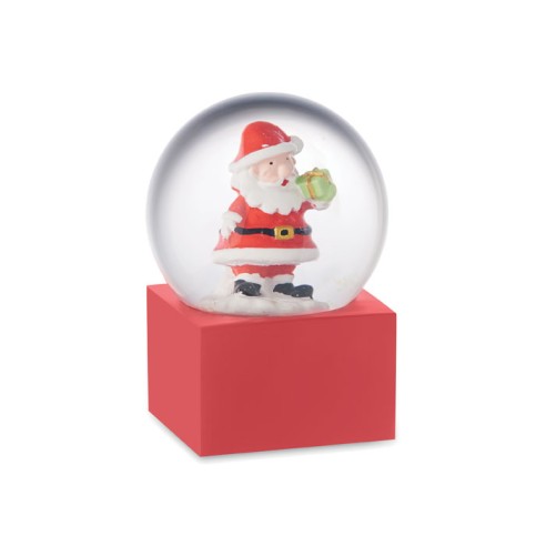 Small snow ball glass ornament SANTO