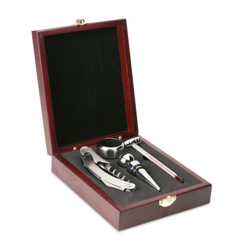 Classic wine set in wooden box PREMIUM