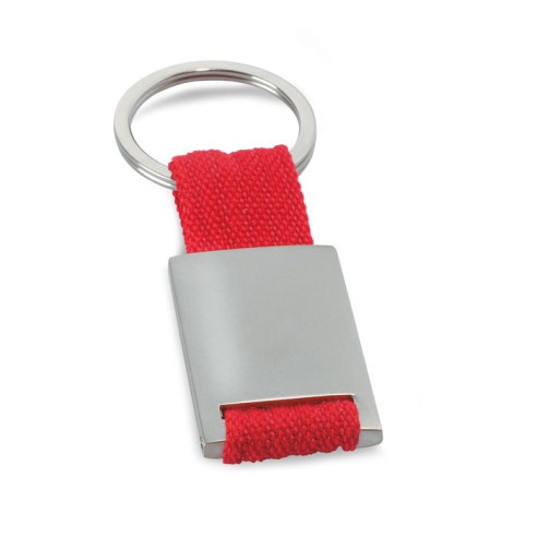 Metal rectangular key ring TECH