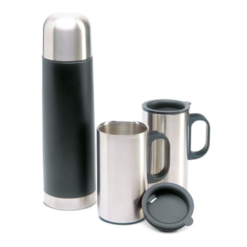 Insulation flask with 2 mugs ISOSET