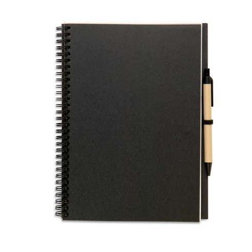 Recycled notebook with pen BLOQUERO PLUS