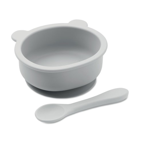 Silicone spoon, bowl baby set MYMEAL