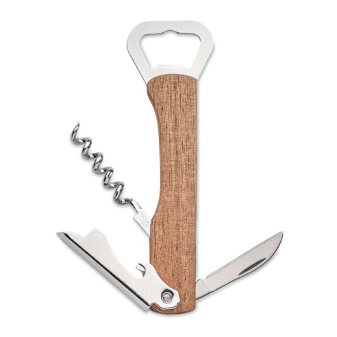 3 in 1 bamboo bottle opener WOOL