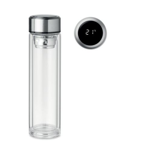 Bottle with touch thermometer POLE GLASS