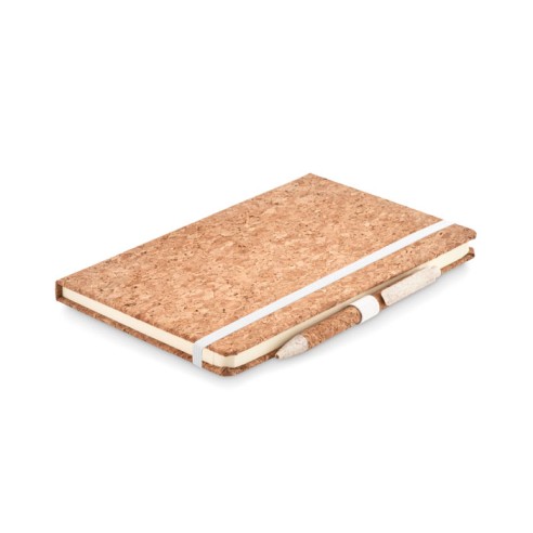 A5 cork notebook with pen SUBER SET