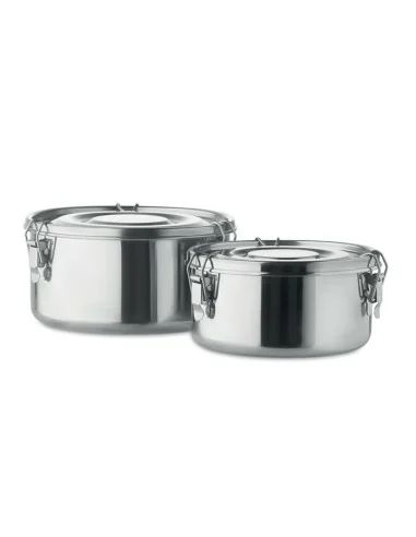 Set of 2 stainless steel boxes ELLES