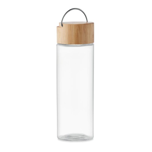 Glass bottle 500ml, bamboo lid AMELAND