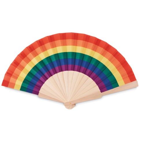 Abanico de madera rainbow BOWFAN