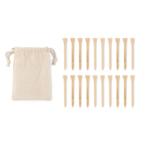 20 bamboo golf tees set BIRDIE