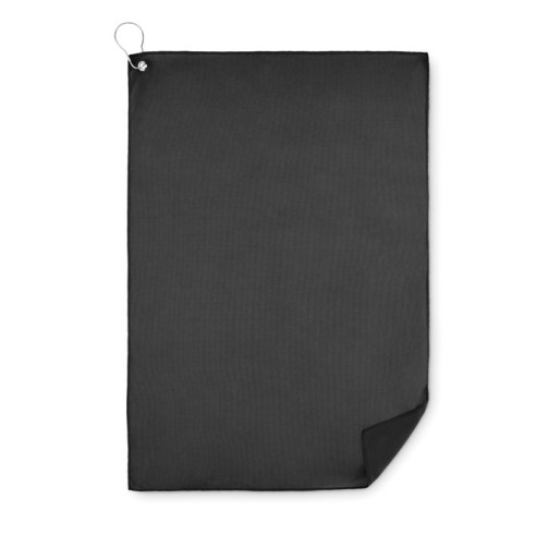 RPET golf towel with hook clip TOWGO