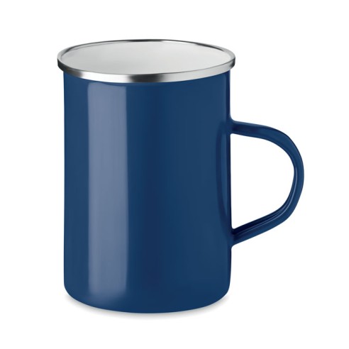 Metal mug with enamel layer SILVER