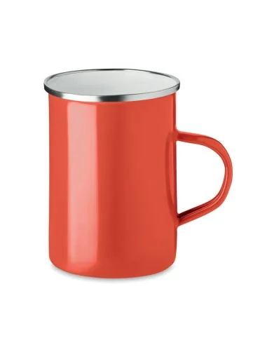 Taza metal con capa de esmalte SILVER