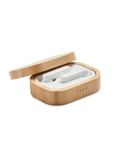 TWS earbuds in bamboo case JAZZ BAMBOO