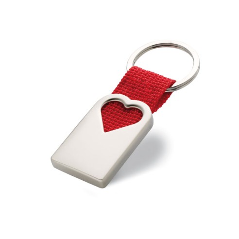 Heart metal key ring BONHEUR