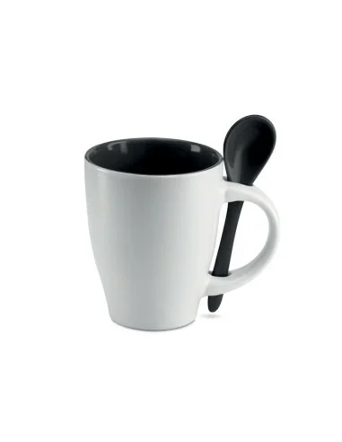 Taza bicolor con cuchara 250 ml DUAL