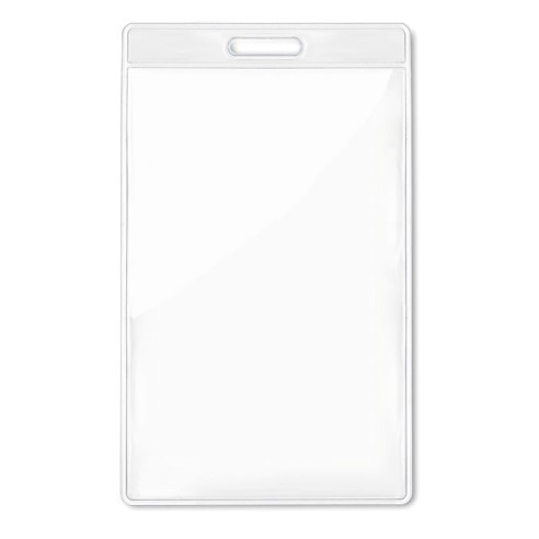 Transparent badge 7.5cmx12.5cm BADGO