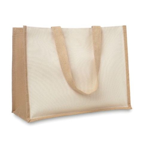 Jute and canvas shopping bag CAMPO DE FIORI