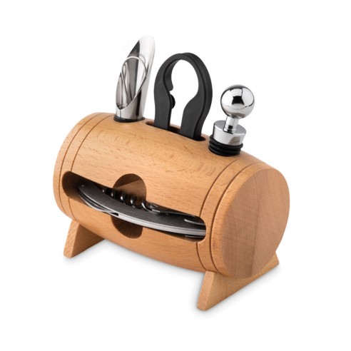 4 pcs wine set in wooden stand BOTA