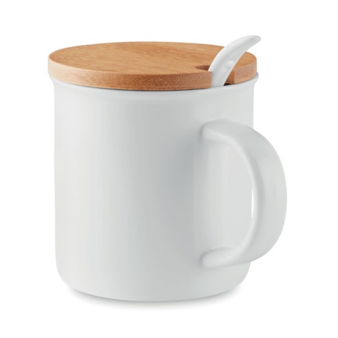 Porcelain mug with spoon KENYA