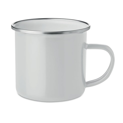 Metal mug with enamel layer PLATEADO