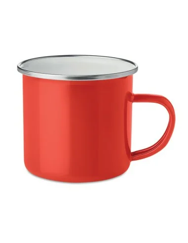 Taza de metal esmaltado 350 ml PLATEADO