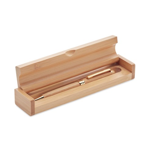 Bamboo twist ball pen in box ETNA