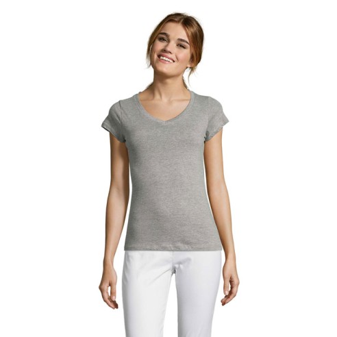 MOON WOMEN'S V-NECK T-SHIRT MOON